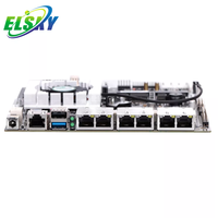 Motherboard Firewall Mini ITX Elsky Quad Core J1900 Prosesor RJ45 6LAN Gigabit I210AT Pfsense untuk Server, Router