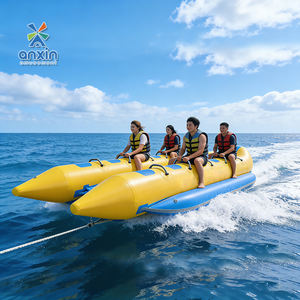 Bateau <span class=keywords><strong>gonflable</strong></span> double <span class=keywords><strong>banane</strong></span> certifié CE, sûr, avec matériau durable, gilet de sauvetage adapté à la <span class=keywords><strong>plage</strong></span>/au lac, divertissement aquatique - Product Image 4