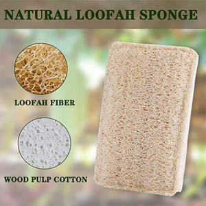 Éponge à vaisselle biodégradable, écologique, naturelle, en luffa, en cellulose, pour le nettoyage de la vaisselle de cuisine - Product Image 3