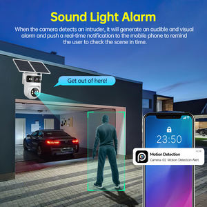 Солнечная PTZ-камера 4G с SIM-картой, поворот на 360 градусов, обнаружение движения, 6 МП, двойной объектив, для наружного использования - Product Image 5