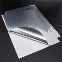 Venta al por mayor de pegatinas metálicas de aluminio imprimibles a prueba de agua 8,5 "x 11" A4 papel adhesivo PET de plata cepillada para impresora de inyección de tinta
