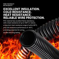 Conduit flexible en PVC ondulé ignifuge V-2, résistant à l'usure et imperméable, couleur personnalisée pour la protection des câbles