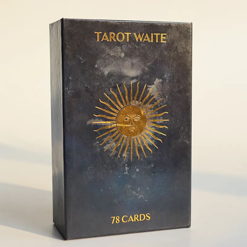 Benutzer definierte Druck Spirituelle Gold Tarot Aufkleber Rand Tarot Karten Großhandel Angelic Oracle Karten