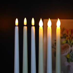 Bán buôn điều khiển từ xa nhấp nháy LED nến ánh sáng 3D ngọn lửa dài nến giáng sinh nhà tiệc cưới trang trí - Product Image 2