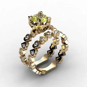 Heart Full Band <b>Stone</b> <b>Ring</b> for Women Elegant Stackable Fashion Finger Jewelry - Product Image 1