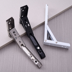 F Type Stainless Steel Load Bearing <b>Bracket</b> Folding Spring Support Wall Shelf Storage Rack - Product Image 1