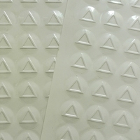 Étiquettes adhésives triangulaires en vinyle transparent pour aveugles, braille tactile, autocollants transparents en relief, étiquettes d'avertissement en rouleau