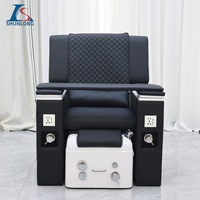 Design de luxe noir Massage des mains Nail Spa Pédicure Canapé Électrique Massage des Pieds Salon Spa Pédicure Chaises pour Salon