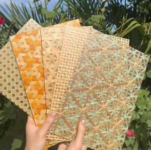竹编厂直供原生态绿色现代方形网状仿真藤编家居酒店用品 - Product Image 2