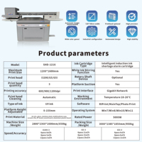 Imprimante UV grand format Siheda 1216 avec système d'encre à pression négative, mesure automatique de la hauteur pour l'impression de carreaux et de céramique