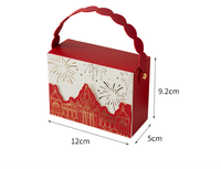 Vente en gros Boîte à main motif feux d'artifice château doré Cadeaux feux d'artifice château faveur fête de mariage Boîte à main