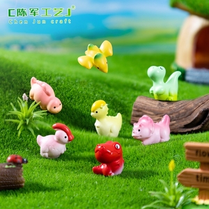 Nueva muñeca luminosa de Tiranosaurio Rex transfronteriza, adornos DIY de grano bonito, accesorios colgantes, adornos pequeños de paisaje - Product Image 1