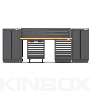 Kinbox Pro Series Black 8 Pieces <b>Tool</b> <b>Box</b> Set for Garage Workshop 30CM8 Garage Cabinets - Product Image 2