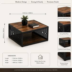 Modern Linear <b>Cube</b> Coffee <b>Table</b> Minimalist Geometric Center <b>Table</b> Contemporary Living Room Home Furniture Lounge Decor - Product Image 3