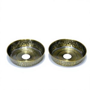 ถาดใส่ถ่านบารากุลายกรีกคีย์แบบพรีเมียมทำจากทองเหลืองโบราณ - Product Image 1