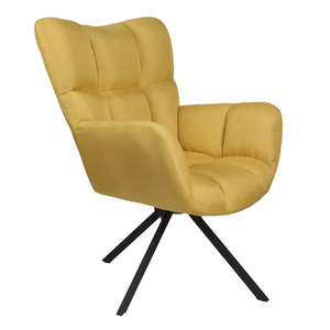 <span class=keywords><strong>Fauteuil</strong></span> pivotant en tissu chaise de canapé moderne confortable loisirs à dossier haut pour le salon conceptions de client en métal jaune acceptables - Product Image 5
