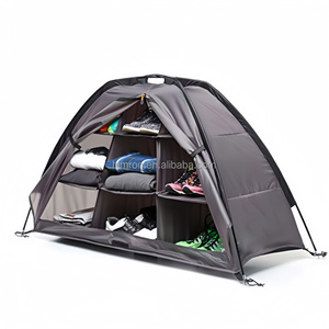 High Quality Multi Compartment Outdoor Storage Cabinet Square Oxford Fabric Foldable <strong>Shoe</strong> Rack <strong>Tent</strong> for Camping Dinner Storage - Product Image 1