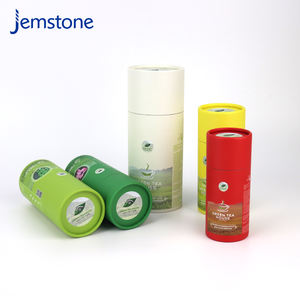 Tube en papier personnalisé, écologique, biodégradable, fait à la main, à partir de matériaux recyclés, pour le thé et le café, avec impression quadrichromie et revêtement UV - Product Image 1