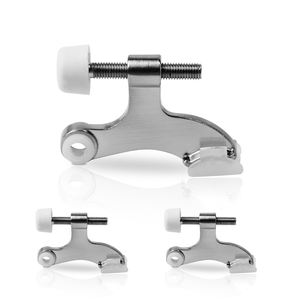 2/4/6 แพ็คบานพับพินประตู, ปรับบานพับประตูหนักหยุดด้วยเคล็ดลับกันชนยาง, แปรงนิกเกิลประตูหยุด - Product Image 2