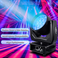 Projecteur LED mobile 210W Wash Zoom 19x15W RGBW 4-en-1 DMX512 16CH 24CH à gradation linéaire Gobo sans soudure pour DJ, fêtes, mariages, scènes