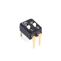 Interruptor DIP SMD de paso de 2.54 mm (Modelo DSIC01LHGET) también llamado interruptor de código / interruptor DIP de dedo
