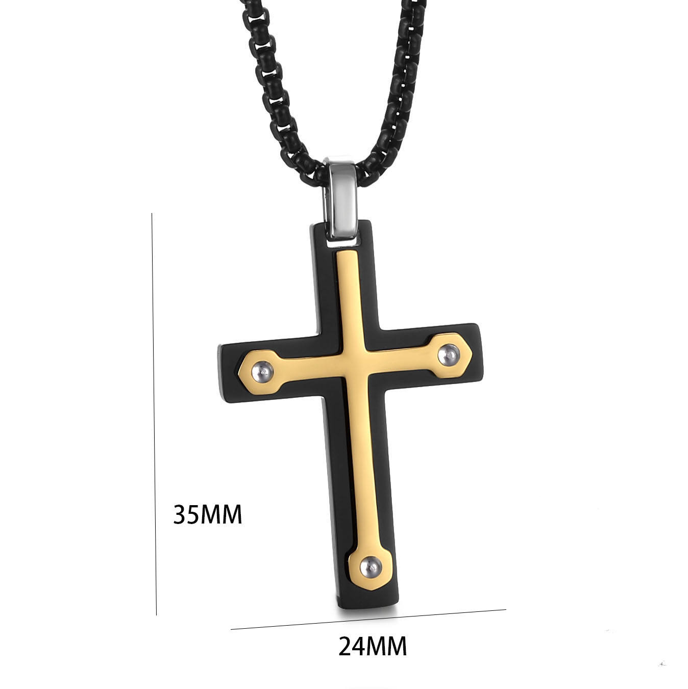 สร้อยคอปืนสีดำ