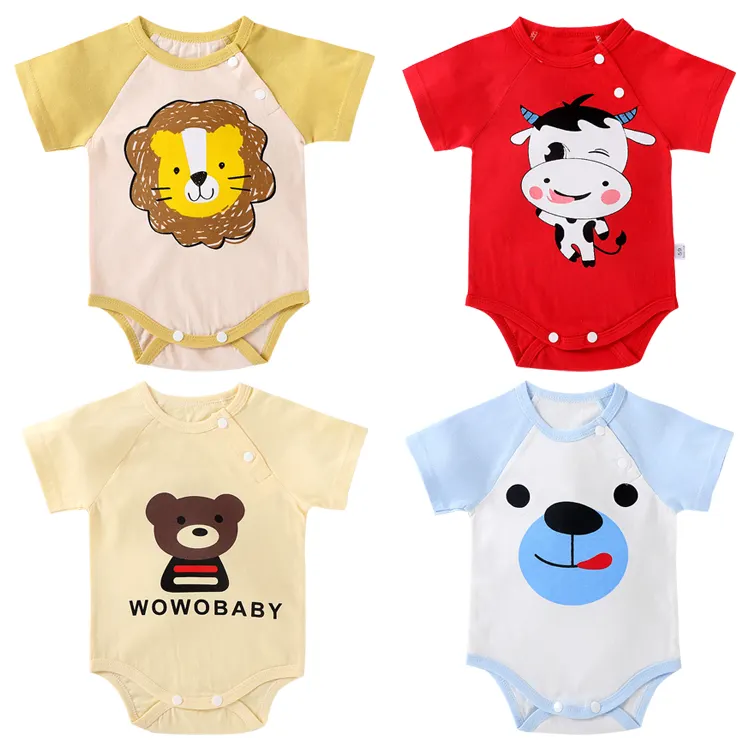 Michley macacão personalizado para crianças, verão 100% algodão, macacão para meninos, roupas para bebês recém nascidos