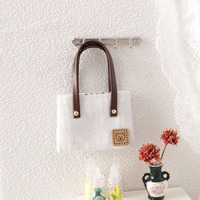 Mini sac à bandoulière en toile pour maison de poupée, accessoire de vêtements de poupée à l'échelle 1/12 pour OB11, décoration de mini-scène DIY, jouet de jeu d'imitation