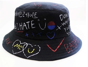 Custom Logo <strong>Funny</strong> Plain <strong>Bucket</strong> <strong>Hats</strong> Canvas Fabric Fisherman <strong>Hat</strong> with <strong>Printed</strong> Pattern Summer Casual Style for Men and Women