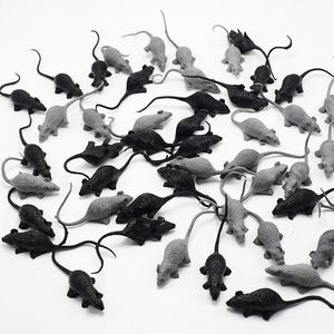 Mini souris en plastique pour farces, jouet effrayant pour chat, accessoires amusants pour animaux de compagnie pour Halloween - Product Image 1