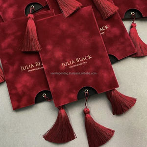 Juego de Tarjetas de Invitación de Boda con Logotipo Personalizado, Diseño de Vainilla, Recuerdo Colaborativo, con Borla, Menú, Regalos Promocionales, Cartulina - Product Image 2