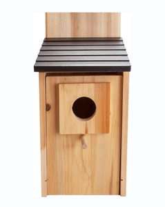 Grandes maisons d'oiseaux en bois suspendues Cèdre Boîte à oiseaux bleue Maisons à oiseaux en bois Nichoir à colibris Maison pour jardin extérieur - Product Image 1