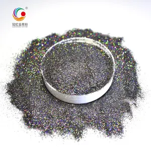 GH1908A-Polvo de purpurina Extra fino para recubrimiento solvente, tinta, esmalte de uñas oleoso, maquillaje, industrias cosméticas, color negro