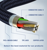 Cable de Carga LDNIO LS691 de 1m 2m 3 pies 6 pies Tipo C Micro IOS 30w, Cable de Datos TPE Suave Compatible con Carga Rápida PD30W