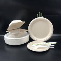 Vente en gros de produits écologiques de canne à sucre 6 pouces biodégradable jetable assiette à dessert en bagasse vaisselle en papier pour fête
