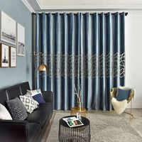 Rideaux transparents creux minimalistes nordiques modernes brodés de rideaux de salon de luxe en flanelle