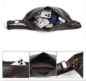 AndoBag - Bolsos de Pecho de Cuero Vacuno Genuino para Hombre, Bolsos Cruzados de un Solo Hombro para Viajes al Aire Libre, Bolsos de Mensajero, Bolsos de Mano Masculinos 029 - Product Image 6
