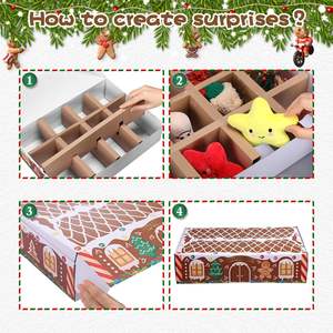 Caja de Cartón Personalizada para Calendario de Adviento, Caja de Regalo <span class=keywords><strong>Sorpresa</strong></span> Personalizada para Navidad - Product Image 3