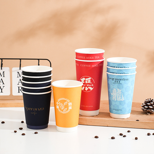 Hai lớp tường <span class=keywords><strong>PE</strong></span> tráng cà phê giấy ly nhiệt cách điện hai mặt cán cho nhà hàng và văn phòng - Product Image 3