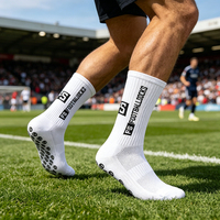 Chaussettes de sport respirantes en maille personnalisées pour adultes, chaussettes de football antidérapantes tricotées mi-mollet pour l'automne