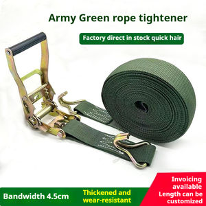 2025ใหม่ขายดีเข็มขัดรัดรถบรรทุกสีเขียวแบบทหารเชือกปิดผนึกเชือกเบรกเชือกรัดสินค้า - Product Image 4