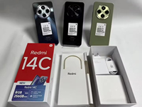 Vente en gros de smartphones Xiaomi Redmi 14C version mondiale 4G, écran LCD 6,88 pouces 120 Hz, batterie 5160 mAh, charge 18 W, appareil photo 50 MP, téléphone portable débloqué