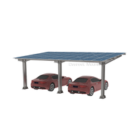 Système de montage solaire en acier au carbone, structure de carport solaire au sol avec support de stationnement pour voitures