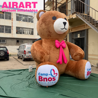 Décorations de fête, ours gonflable en peluche pour l'affichage