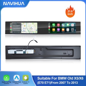 Navihua 21 Inch Dual Screen Android Carplay Display Car DVD Player Multimedia <b>System</b> for BMW X5 E70 X6 E71 2007-2013 CCC CIC - Product Image 2