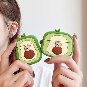 Étui de dessin animé 3D pour <span class=keywords><strong>Airpods</strong></span> Pro mignon petit ours <span class=keywords><strong>avocat</strong></span> accessoires de couverture d'écouteurs avec Silicone pour étui <span class=keywords><strong>Airpods</strong></span> - Product Image 2