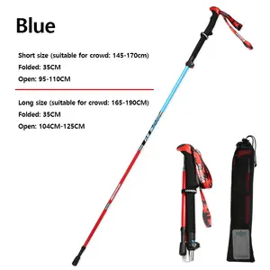 Customized Fashion Carbon Fiber Walking Sticks Eva Handle 5 Sections Trekking Pole For Hiking Climbing Folding Stick