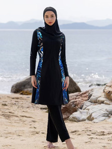Muslim Modest Swimwear Women Full Coverage Burkini Set Quick Dry Breathable Custom Logo Wholesale - Product Image 4