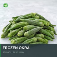 Okra surgelée de qualité supérieure XMSD, coupée, qualité export, pour la restauration, vente en gros, certifiée HACCP et BRC, approvisionnement OEM