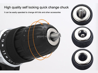 Perceuse électrique à batterie au lithium 12V Perceuse sans fil avec batterie Li-ion 2.0A Perceuse sans fil